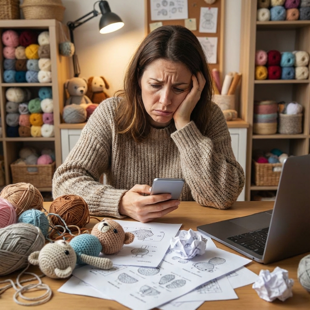 Artesã frustrada procurando receitas